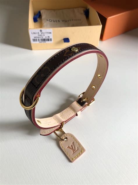 fake lv dog collar